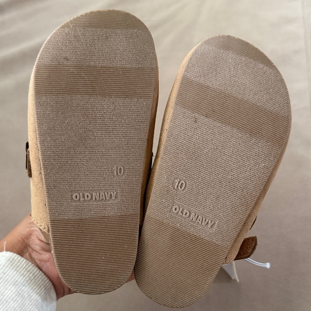 Old Navy Brown Moccasin Toddler Shoes Faux Fur Size 10 - Picture 3 of 6